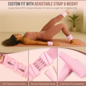 Solaea Soft Silicone, Adjustable 2 lb Wrist/Ankle Weights